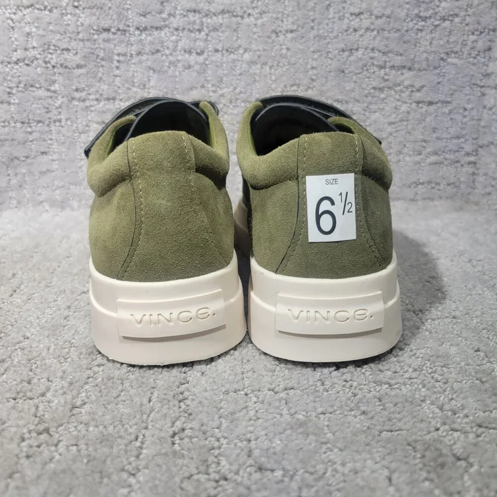 Vince Sunnyside Women's Size 6.5 Fern Green Suede Multi Strap Fashion Sneakers